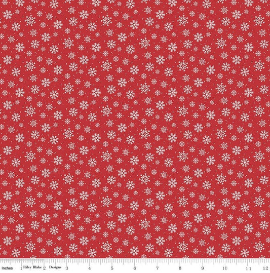 Seasonal Basics Snowflakes Red by The RBD Designers for Riley Blake Designs - C773-RED