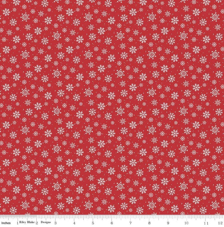 Seasonal Basics Snowflakes Red by The RBD Designers for Riley Blake Designs - C773-RED