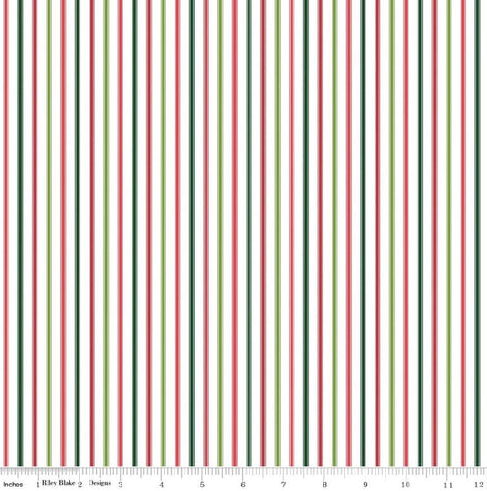Seasonal Basics Ticking Stripe Christmas by Christopher Thompson for Riley Blake Designs - C775-CHRISTMAS