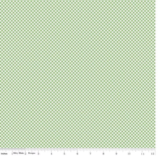 Seasonal Basics Gingham Green by The RBD Designers for Riley Blake Designs - C777-GREEN