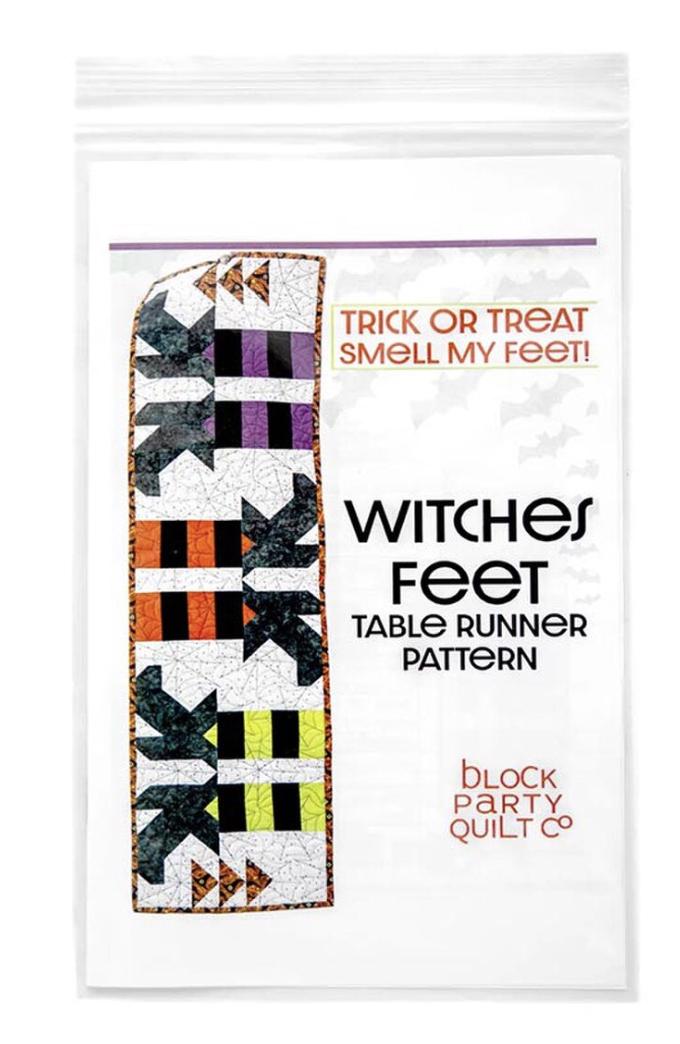 Block Party Quilt Co Witches Feet Table Runner Pattern - P275-WITCHESFEET