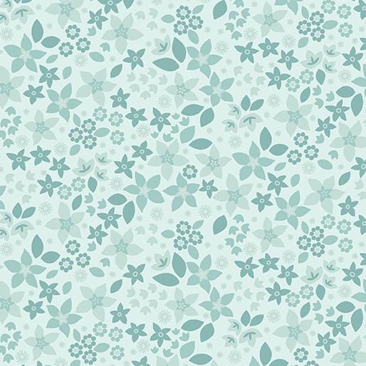 Holly & Hearth Star Flowers Frost by Shelly Cavanna for Benartex Fabrics - 17262-24