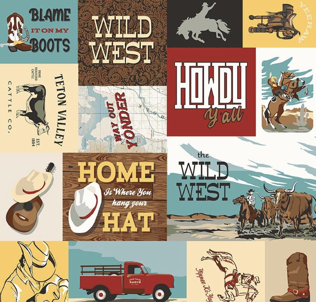 Flannel Cowboys Cowboy Multi by Amanda Niederhauser for Riley Blake Designs - F17507-MULTI