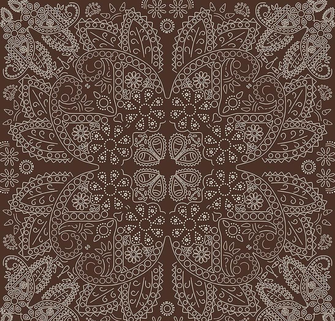 Flannel Cowboys Bandana Brown by Echo Park Paper Co. for Riley Blake Designs - F17508-BROWN