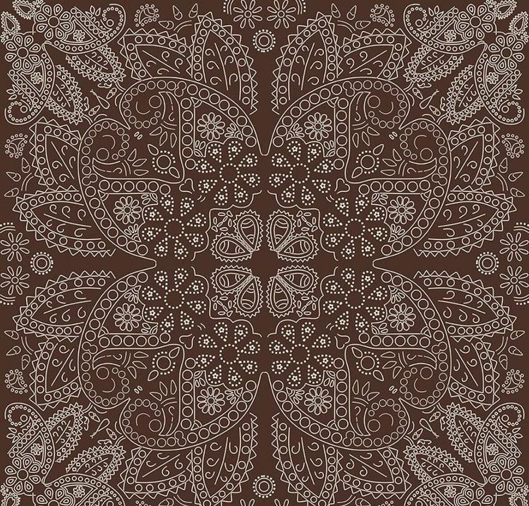 Flannel Cowboys Bandana Brown by Echo Park Paper Co. for Riley Blake Designs - F17508-BROWN