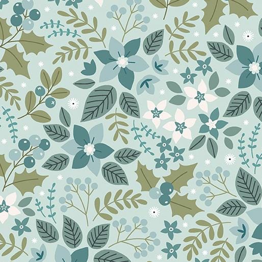 Holly & Hearth Yule Frost by Shelly Cavanna for Benartex Fabrics - 17260-24
