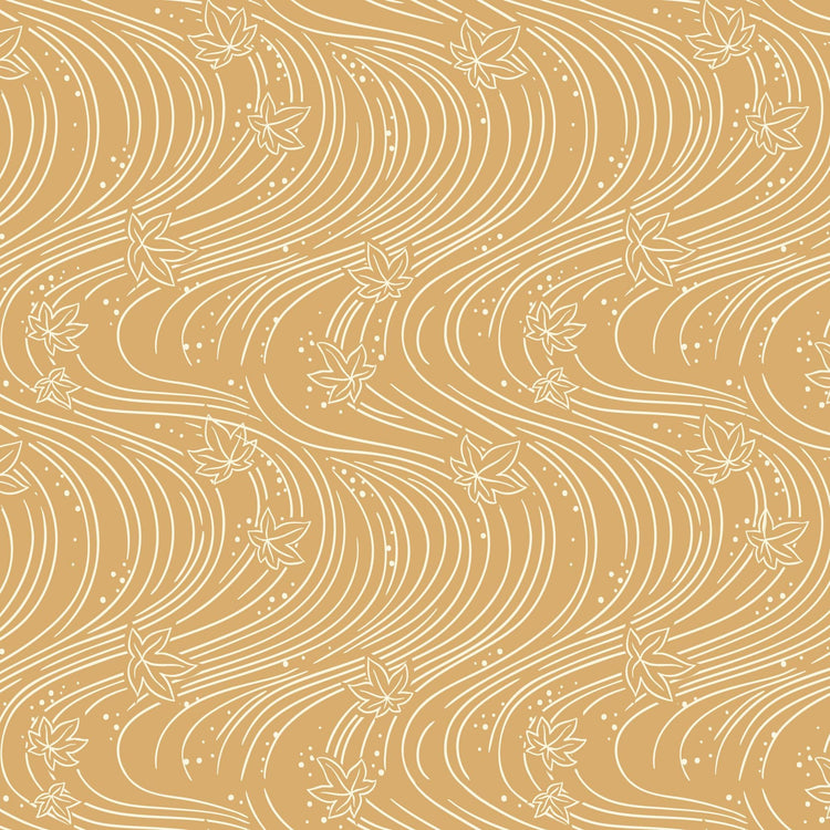 The Orchard Season Maple Currents in Gold by House of Haricot for Cloud9 Fabric - 228899
