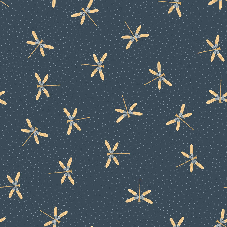 The Orchard Season Garden Gliders in Teal by House of Haricot for Cloud9 Fabric - 228903