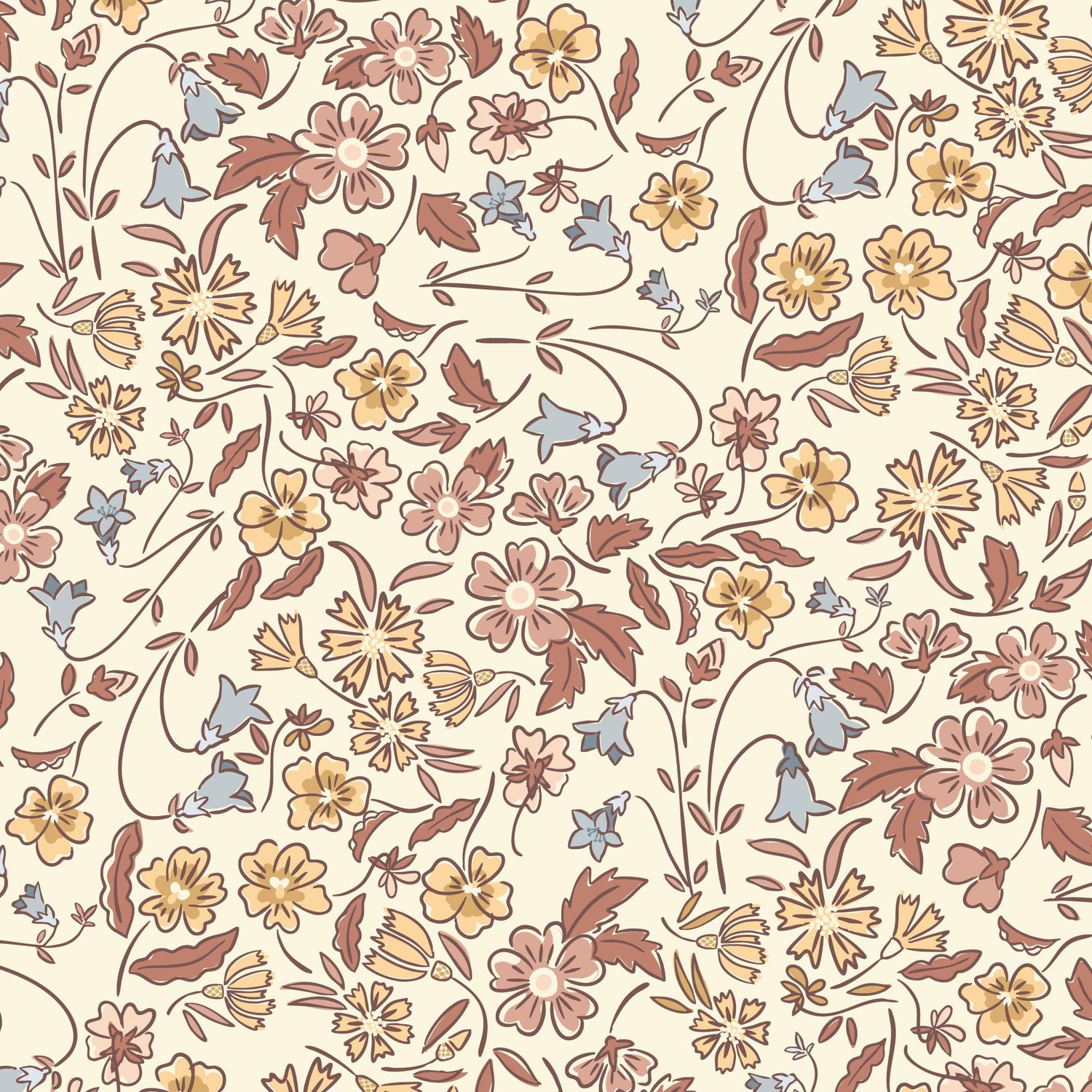 The Orchard Season Harvest Bouquet in Ivory by House of Haricot for Cloud9 Fabric - 228906