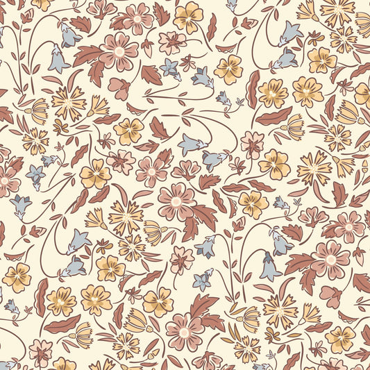 The Orchard Season Harvest Bouquet in Ivory by House of Haricot for Cloud9 Fabric - 228906
