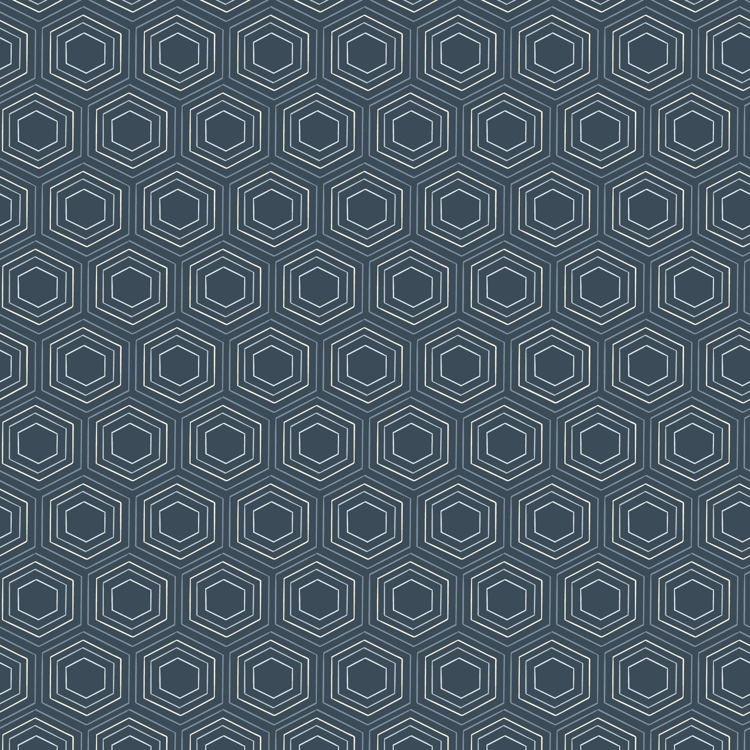 The Orchard Season Honeycomb Dreams in Teal by House of Haricot for Cloud9 Fabric - 228911