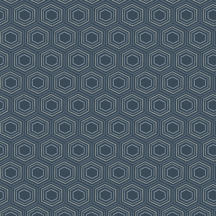 The Orchard Season Honeycomb Dreams in Teal by House of Haricot for Cloud9 Fabric - 228911