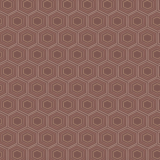 The Orchard Season Honeycomb Dreams in Cocoa by House of Haricot for Cloud9 Fabric - 228914