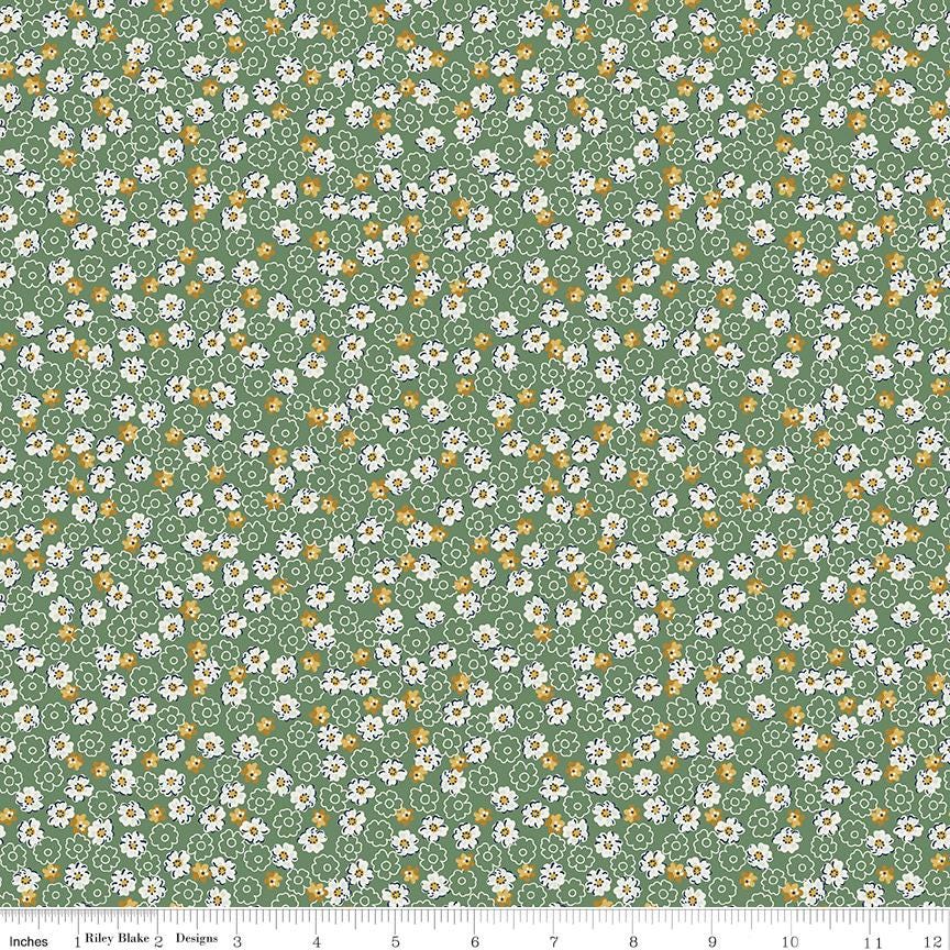 Rosewood Wren Green by Jessica Chertkow for Riley Blake Designs - C17493-GREEN