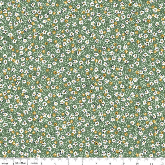 Rosewood Wren Green by Jessica Chertkow for Riley Blake Designs - C17493-GREEN