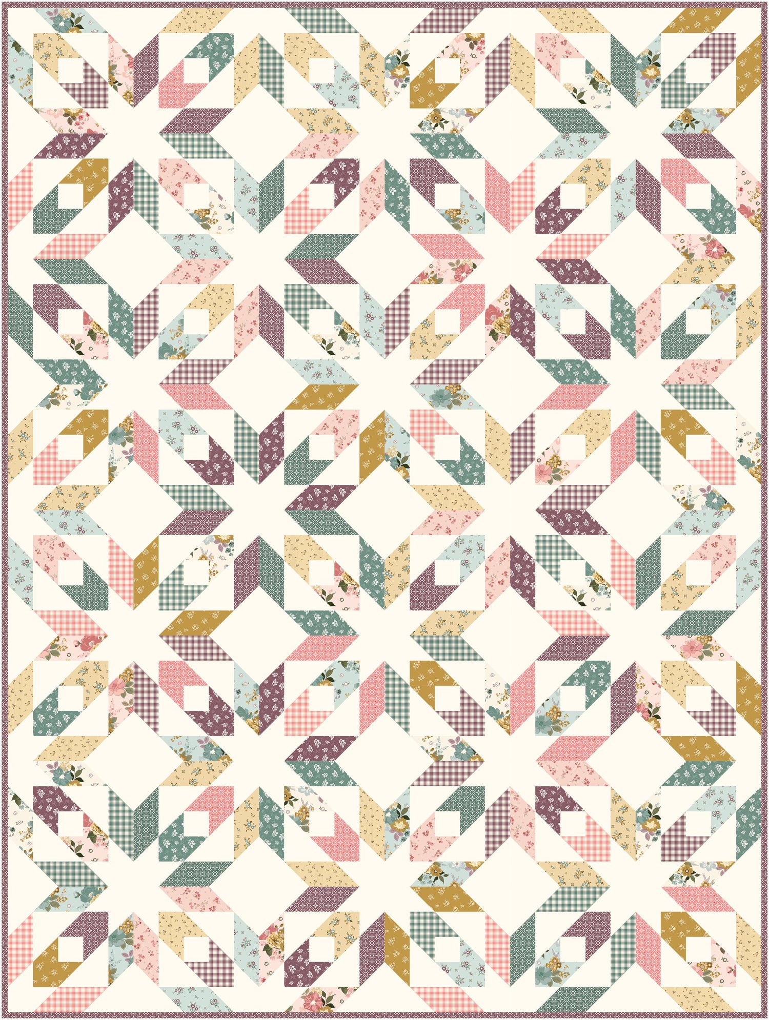 Same Sky Quilt Kit with Renew fabric by Riley Blake Designs - quilt kit with pattern