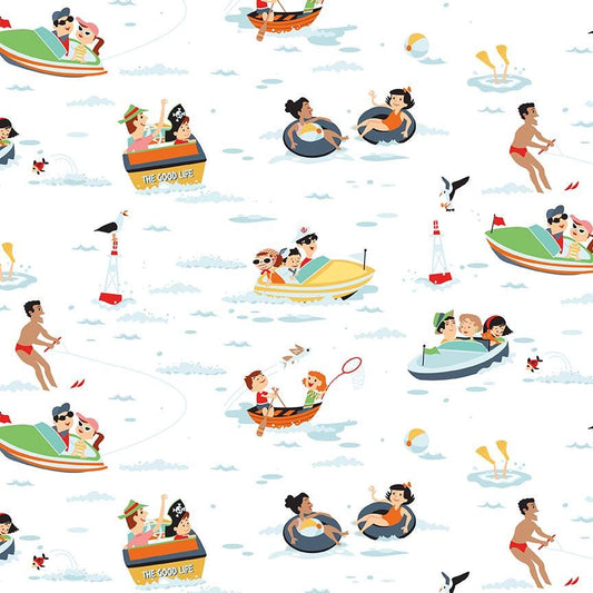 Happy Haven The Good Life White by Shawn Wallace for Riley Blake Designs - C17621-WHITE