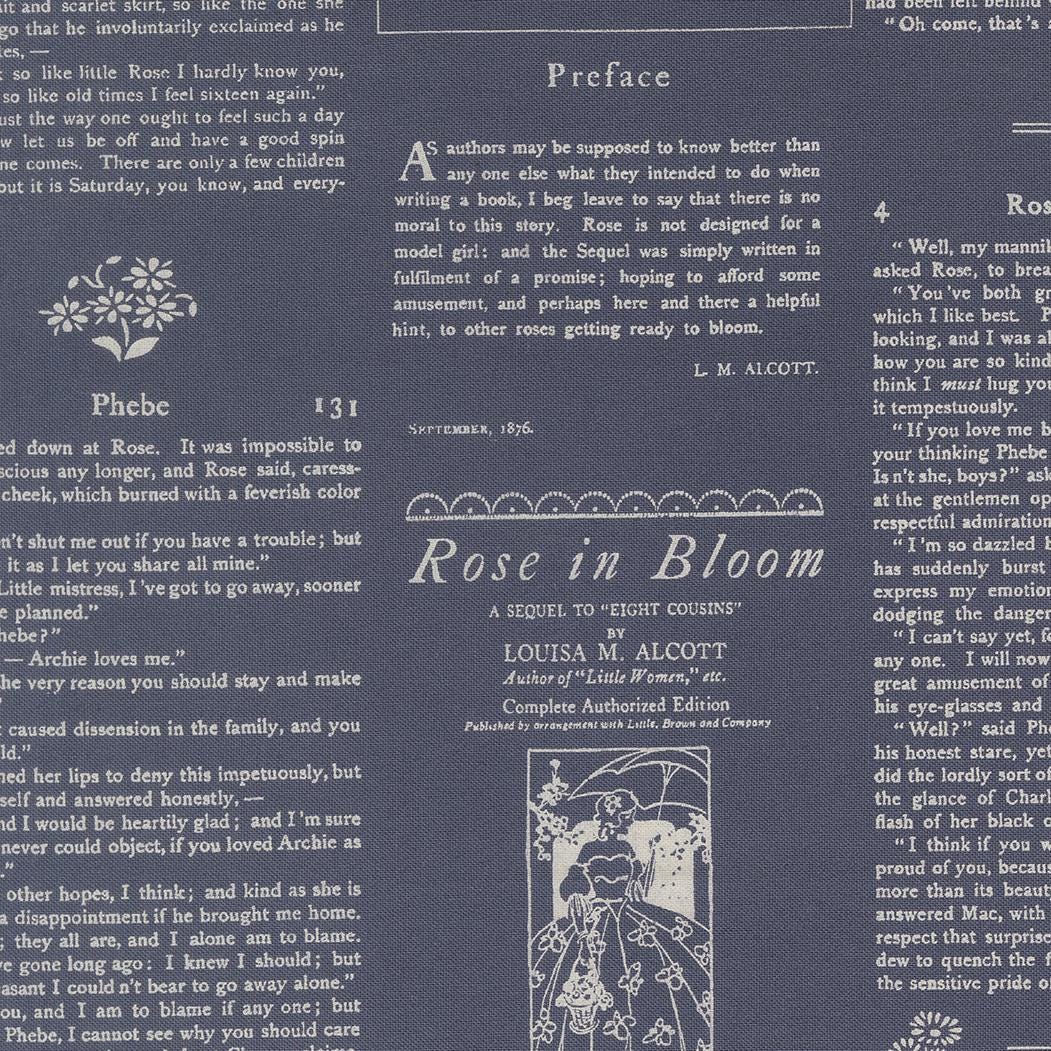 True Love Alcott Text Text and Words Twilight by Lella Boutique for Moda Fabrics - 5263 13