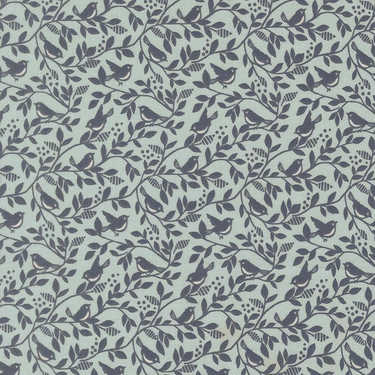 True Love Birds of A Feather Blenders Robins Egg Twilight by Lella Boutique for Moda Fabrics - 5264 24