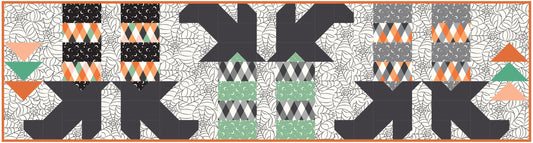 Witches Feet Table Runner Kit with Frank and Friends fabric - store cut kit