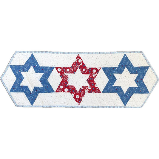 Hollow Star Table Runner Kit with Firework Fields fabric by Riley Blake Designs - table runner kit with pattern