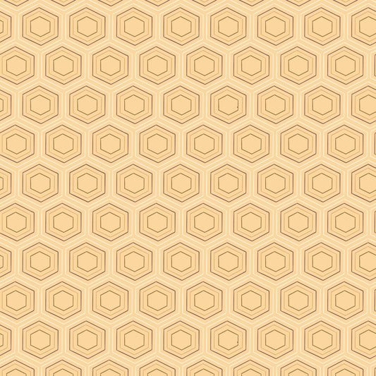The Orchard Season Honeycomb Dreams in Gold by House of Haricot for Cloud9 Fabric - 228912