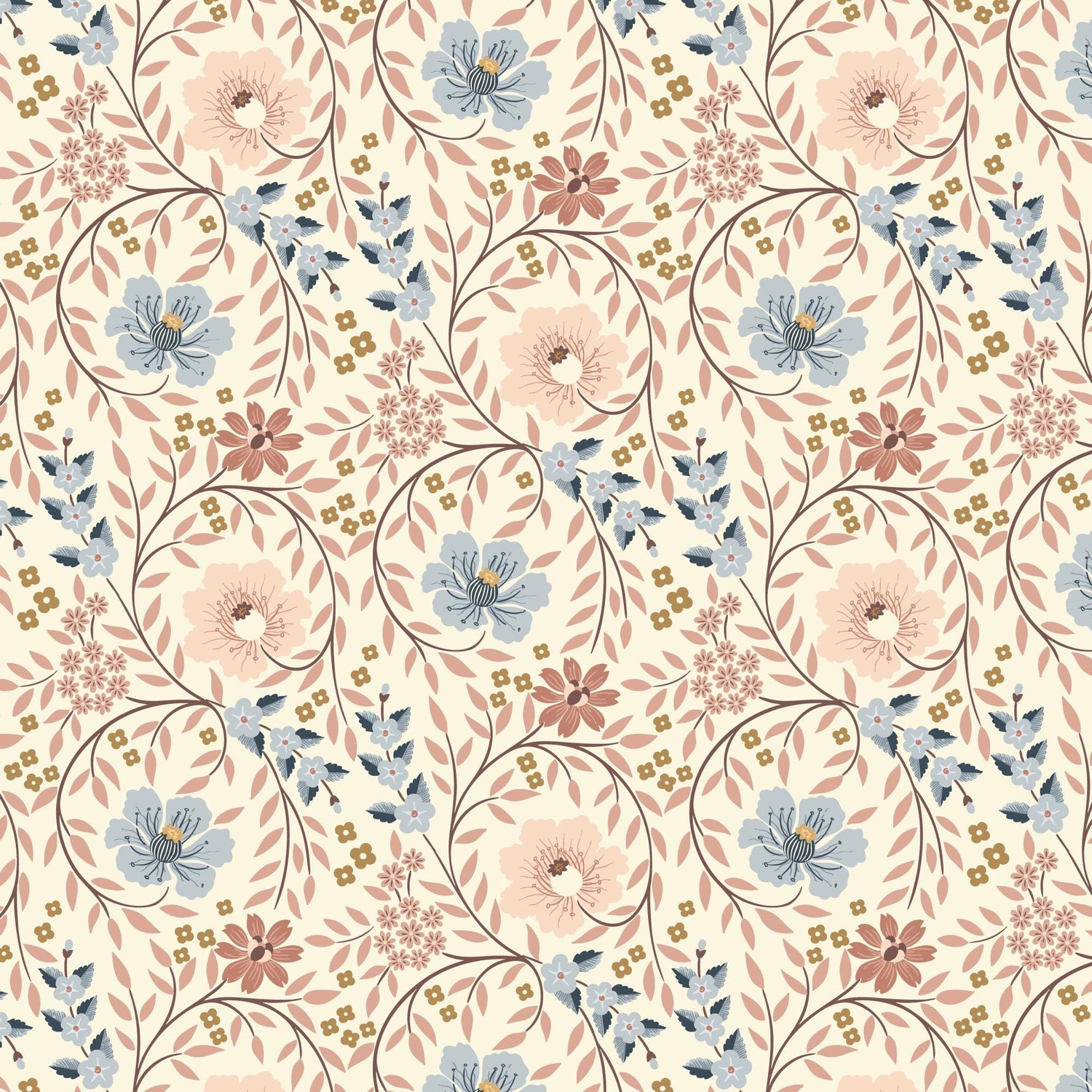 The Orchard Season Forest Wander in Ivory by House of Haricot for Cloud9 Fabric - 228915