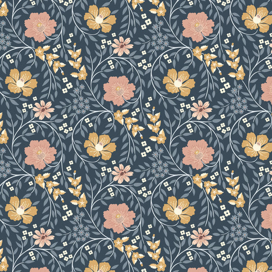 The Orchard Season Forest Wander in Teal by House of Haricot for Cloud9 Fabric - 228916