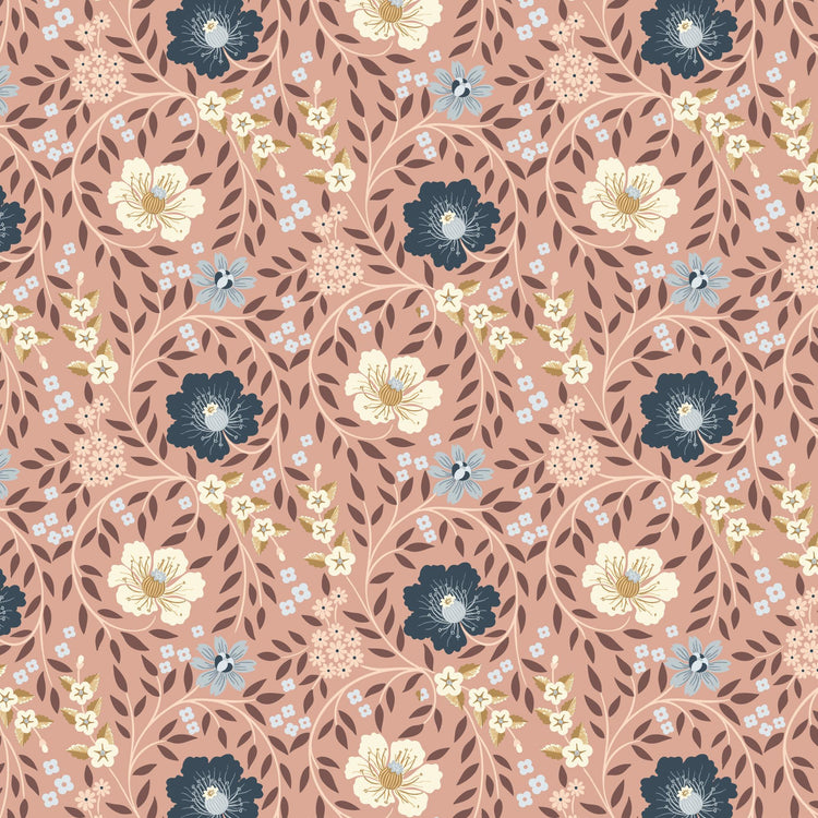 The Orchard Season Forest Wander in Dusty Rose by House of Haricot for Cloud9 Fabric - 228917