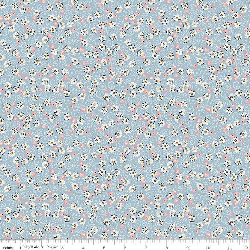 Rosewood Wren Blue by Jessica Chertkow for Riley Blake Designs - C17493-BLUE