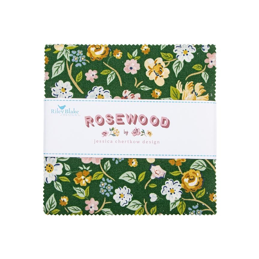 Rosewood 5 Inch Stacker by Jessica Chertkow for Riley Blake Fabrics - 5-17490-42