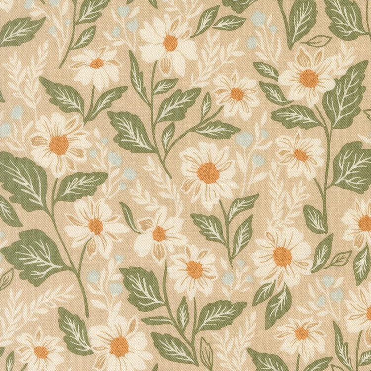 True Love Romance Blooms Florals Oatmeal by Lella Boutique for Moda Fabrics - 5260 12