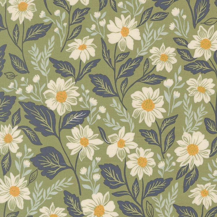 True Love Romance Blooms Florals Fern by Lella Boutique for Moda Fabrics - 5260 15