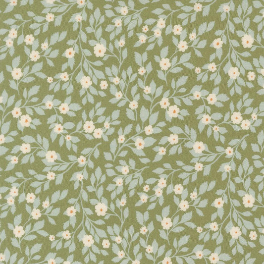 True Love Daydream Posies Florals Fern Robins Egg by Lella Boutique for Moda Fabrics - 5261 25