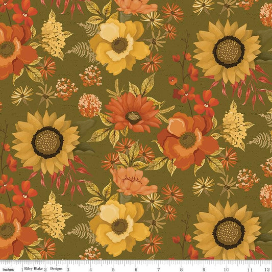 Bountiful Main Green by Sandy Gervais for Riley Blake Designs - C17860-GREEN
