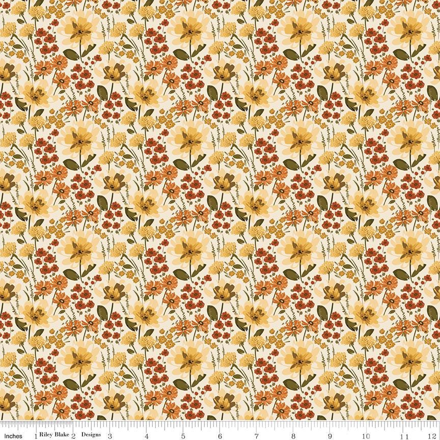 Bountiful Floral Cream by Sandy Gervais for Riley Blake Designs - C17861-CREAM