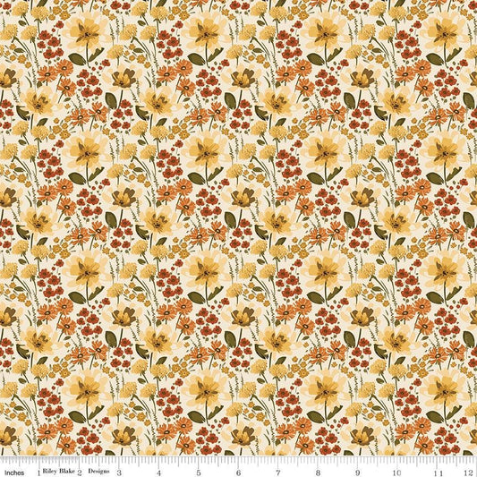 Bountiful Floral Cream by Sandy Gervais for Riley Blake Designs - C17861-CREAM
