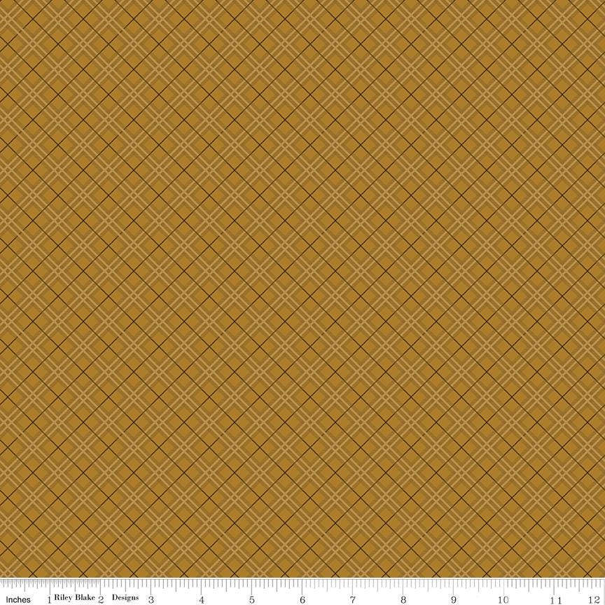 Bountiful Plaid Butterscotch by Sandy Gervais for Riley Blake Designs - C17863-BUTTERSCOTCH