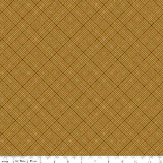 Bountiful Plaid Butterscotch by Sandy Gervais for Riley Blake Designs - C17863-BUTTERSCOTCH