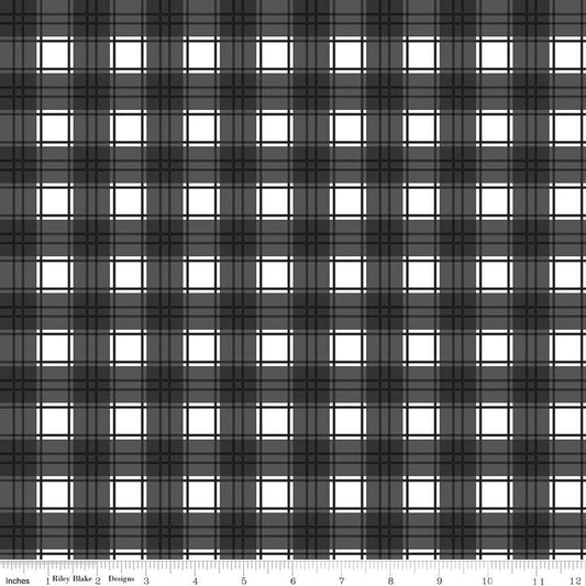 Evergreen Wishes Plaid Black by Traci Reed for Riley Blake Designs - C17815-BLACK