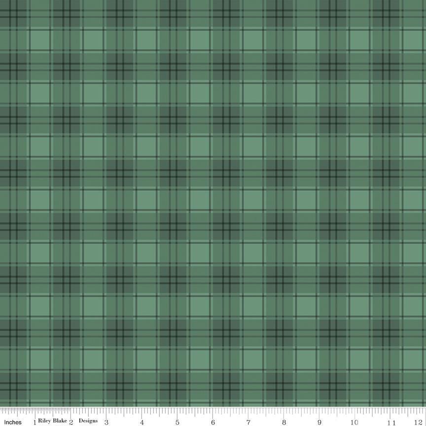 Evergreen Wishes Plaid Green by Traci Reed for Riley Blake Designs - C17815-GREEN