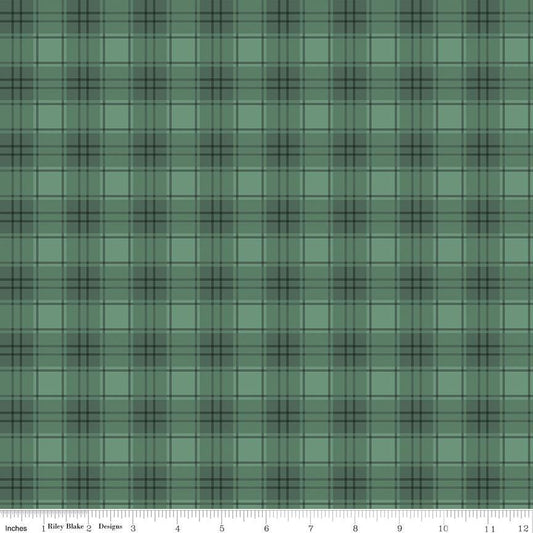 Evergreen Wishes Plaid Green by Traci Reed for Riley Blake Designs - C17815-GREEN