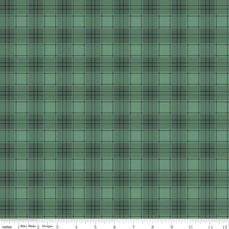 Evergreen Wishes Plaid Green by Traci Reed for Riley Blake Designs - C17815-GREEN