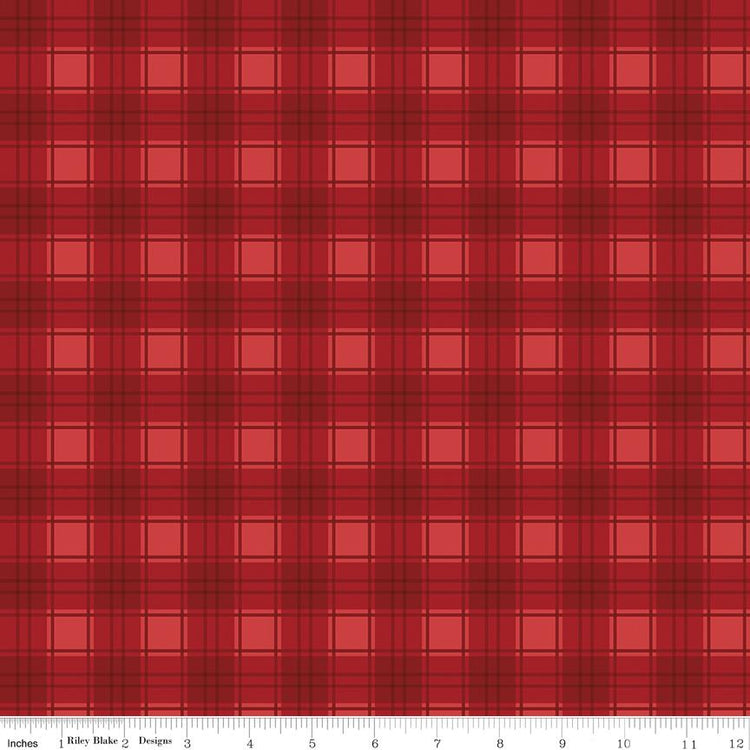 Evergreen Wishes Plaid Red by Traci Reed for Riley Blake Designs - C17815-RED