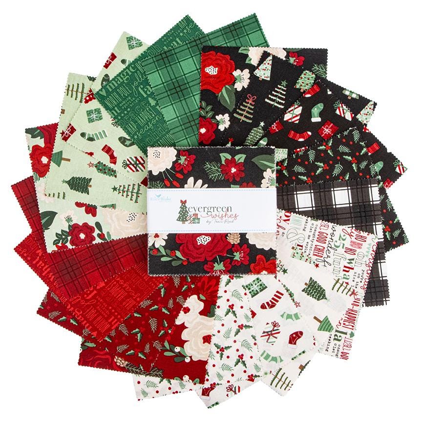 Evergreen Wishes 5 Inch Stacker by Traci Reed for Riley Blake Fabrics - 5-17810-42