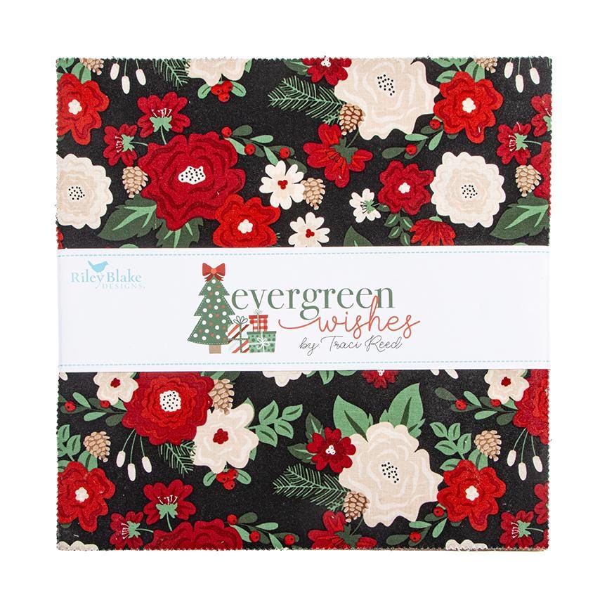 Evergreen Wishes 10" Stacker by Traci Reed for Riley Blake Designs - 10-17810-42