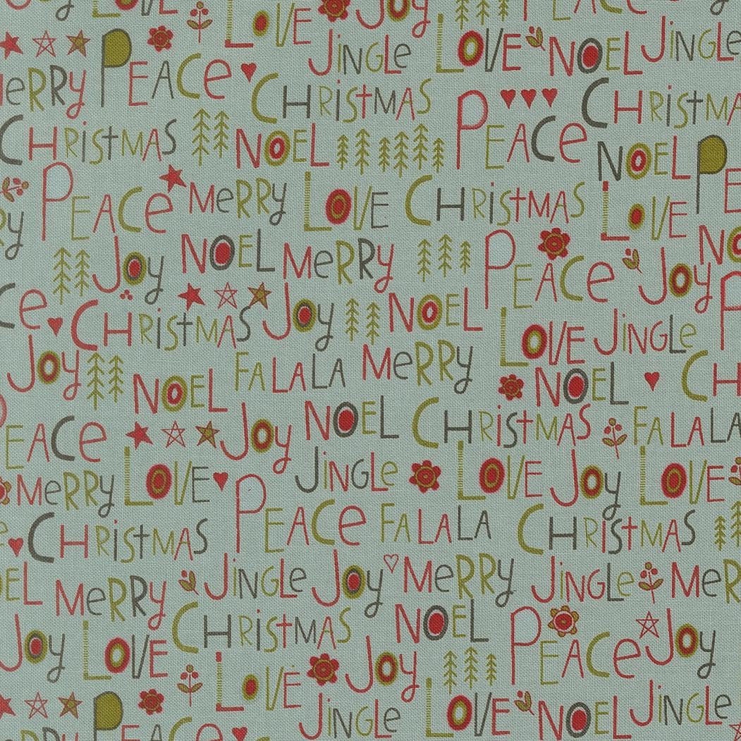 Chilly Peace Love Joy Text and Words Storm by Sweetwater for Moda Fabrics - 55710 15