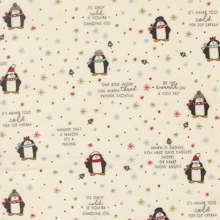 Chilly Mr Penguin Novelty Vanilla by Sweetwater for Moda Fabrics - 55711 11