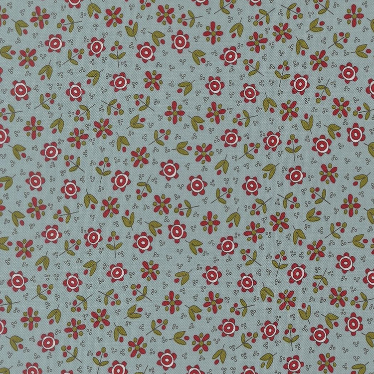 Chilly Christmas Flowers Florals Storm by Sweetwater for Moda Fabrics - 55712 15