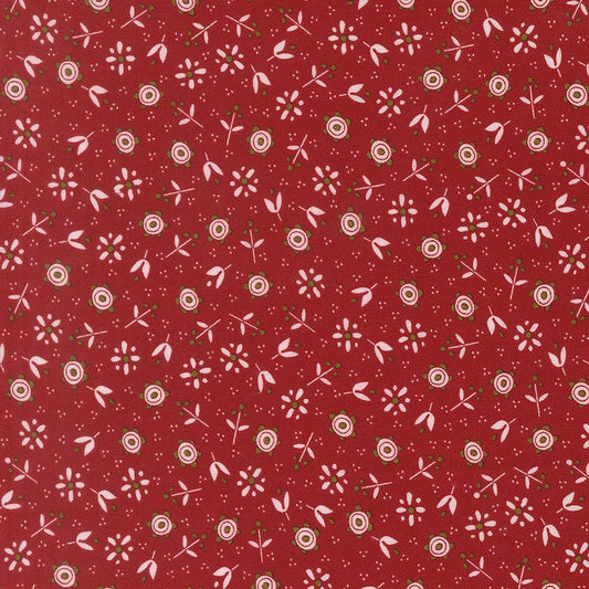 Chilly Christmas Flowers Florals Red by Sweetwater for Moda Fabrics - 55712 22